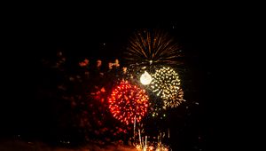 Preview wallpaper fireworks, salutes, lights, glow, holiday, night, dark