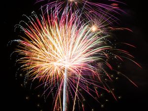 Preview wallpaper fireworks, sky, sparks, holiday