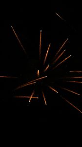 Preview wallpaper fireworks, sparks, black, night