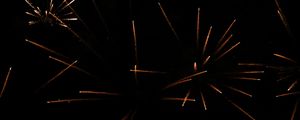 Preview wallpaper fireworks, sparks, black, night