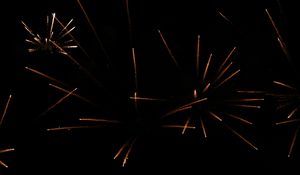 Preview wallpaper fireworks, sparks, black, night