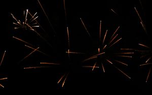 Preview wallpaper fireworks, sparks, black, night