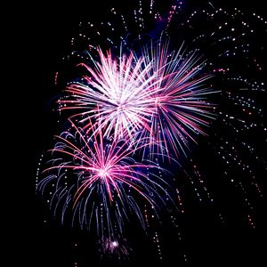 Preview wallpaper fireworks, sparks, black, holiday