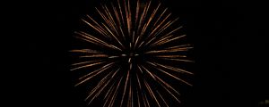 Preview wallpaper fireworks, sparks, black, night, holiday