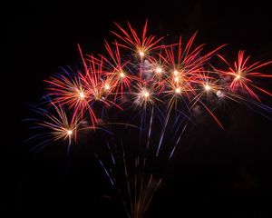 Preview wallpaper fireworks, sparks, darkness, glow