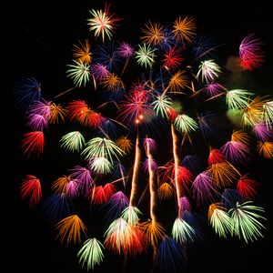 Preview wallpaper fireworks, sparks, darkness, glow, bright