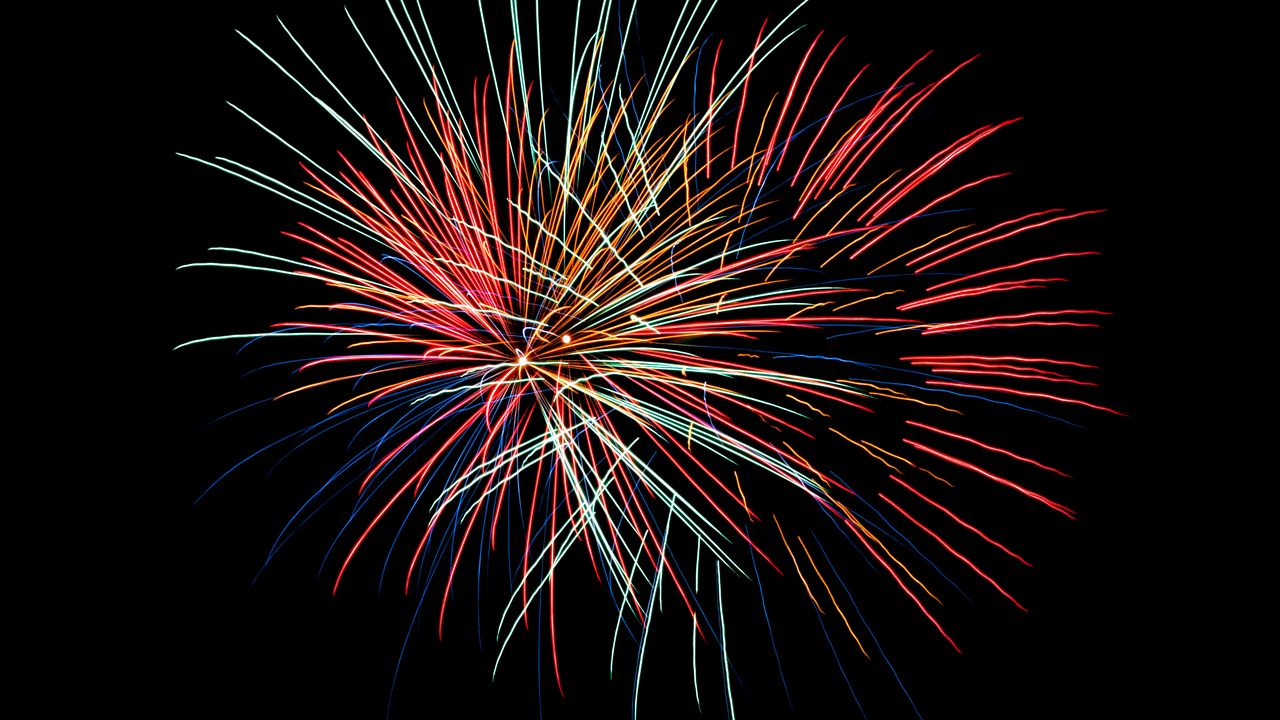 Wallpaper fireworks, sparks, darkness, holiday