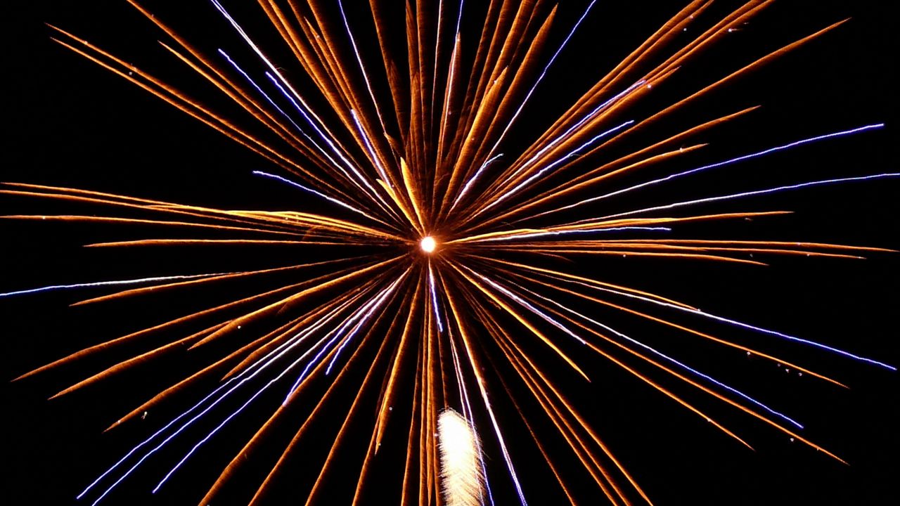 Wallpaper fireworks, sparks, darkness, holiday, rays