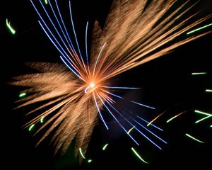 Preview wallpaper fireworks, sparks, explosion, lights, night, dark