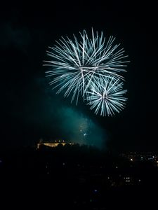 Preview wallpaper fireworks, sparks, explosion, light, dark
