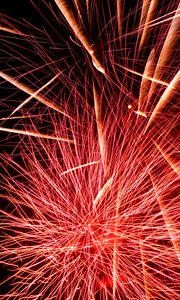 Preview wallpaper fireworks, sparks, explosion, light, red