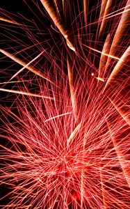 Preview wallpaper fireworks, sparks, explosion, light, red