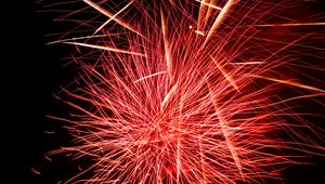 Preview wallpaper fireworks, sparks, explosion, light, red
