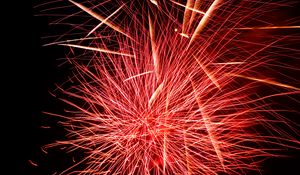 Preview wallpaper fireworks, sparks, explosion, light, red