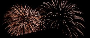 Preview wallpaper fireworks, sparks, explosion, night, dark