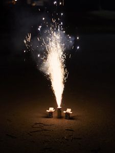 Preview wallpaper fireworks, sparks, explosion, dark