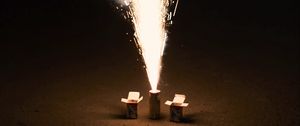 Preview wallpaper fireworks, sparks, explosion, dark