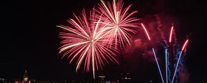 Preview wallpaper fireworks, sparks, explosions, night, celebration, dark