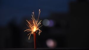 Preview wallpaper fireworks, sparks, fire, dark