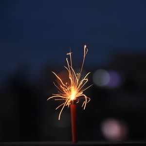 Preview wallpaper fireworks, sparks, fire, dark