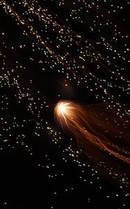 Preview wallpaper fireworks, sparks, glow, smoke, dark