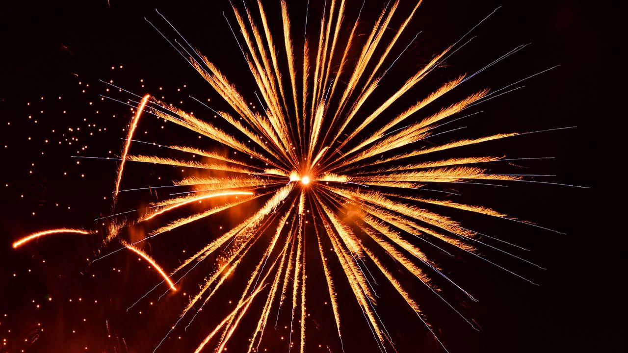 Wallpaper fireworks, sparks, glow, holiday