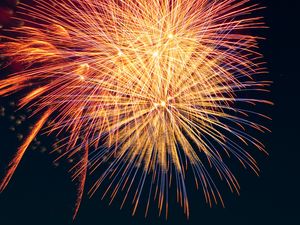 Preview wallpaper fireworks, sparks, glow, multicolored