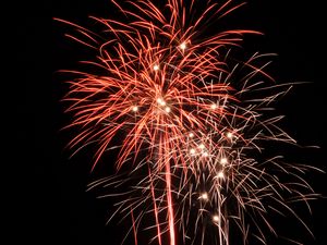 Preview wallpaper fireworks, sparks, glow, black