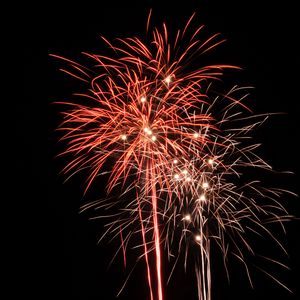 Preview wallpaper fireworks, sparks, glow, black