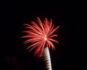 Preview wallpaper fireworks, sparks, glow, black, night