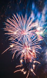 Preview wallpaper fireworks, sparks, glow, holiday, colorful