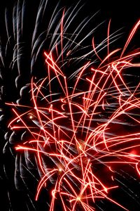 Preview wallpaper fireworks, sparks, glow, red, white