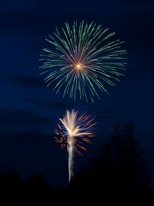 Preview wallpaper fireworks, sparks, holiday, sky, night