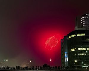 Preview wallpaper fireworks, sparks, lights, glow, sky