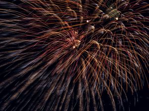 Preview wallpaper fireworks, sparks, long exposure, dark