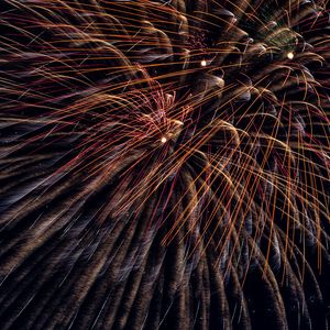 Preview wallpaper fireworks, sparks, long exposure, dark
