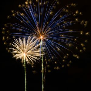 Preview wallpaper fireworks, sparks, night, sky