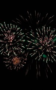 Preview wallpaper fireworks, sparks, night, holiday