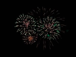 Preview wallpaper fireworks, sparks, night, holiday