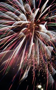 Preview wallpaper fireworks, sparks, night, long exposure, dark