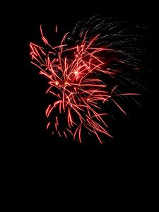 Preview wallpaper fireworks, sparks, red, dark