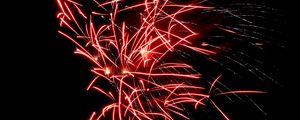 Preview wallpaper fireworks, sparks, red, dark