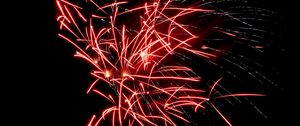 Preview wallpaper fireworks, sparks, red, dark