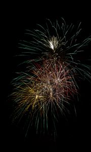 Preview wallpaper fireworks, sparks, sky, night, holiday, dark
