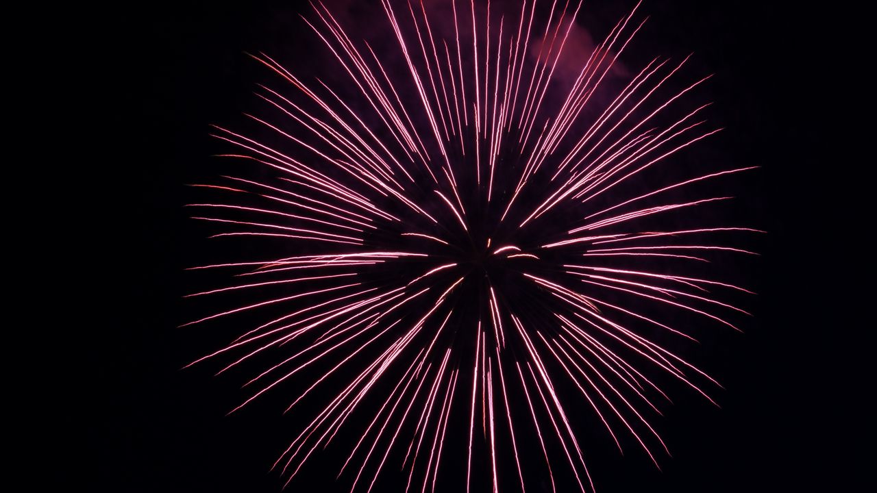 Wallpaper fireworks, sparks, sky, red, dark