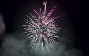 Preview wallpaper fireworks, sparks, smoke, black