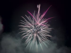 Preview wallpaper fireworks, sparks, smoke, black