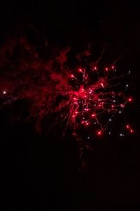 Preview wallpaper fireworks, sparks, smoke, red, dark, night