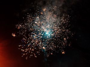 Preview wallpaper fireworks, sparks, smoke, sky, night