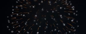 Preview wallpaper fireworks, sparks, white, dark, holiday